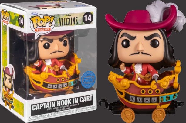 14 Captain Hook in Cart - Trains Disney Villains – Funko Pops